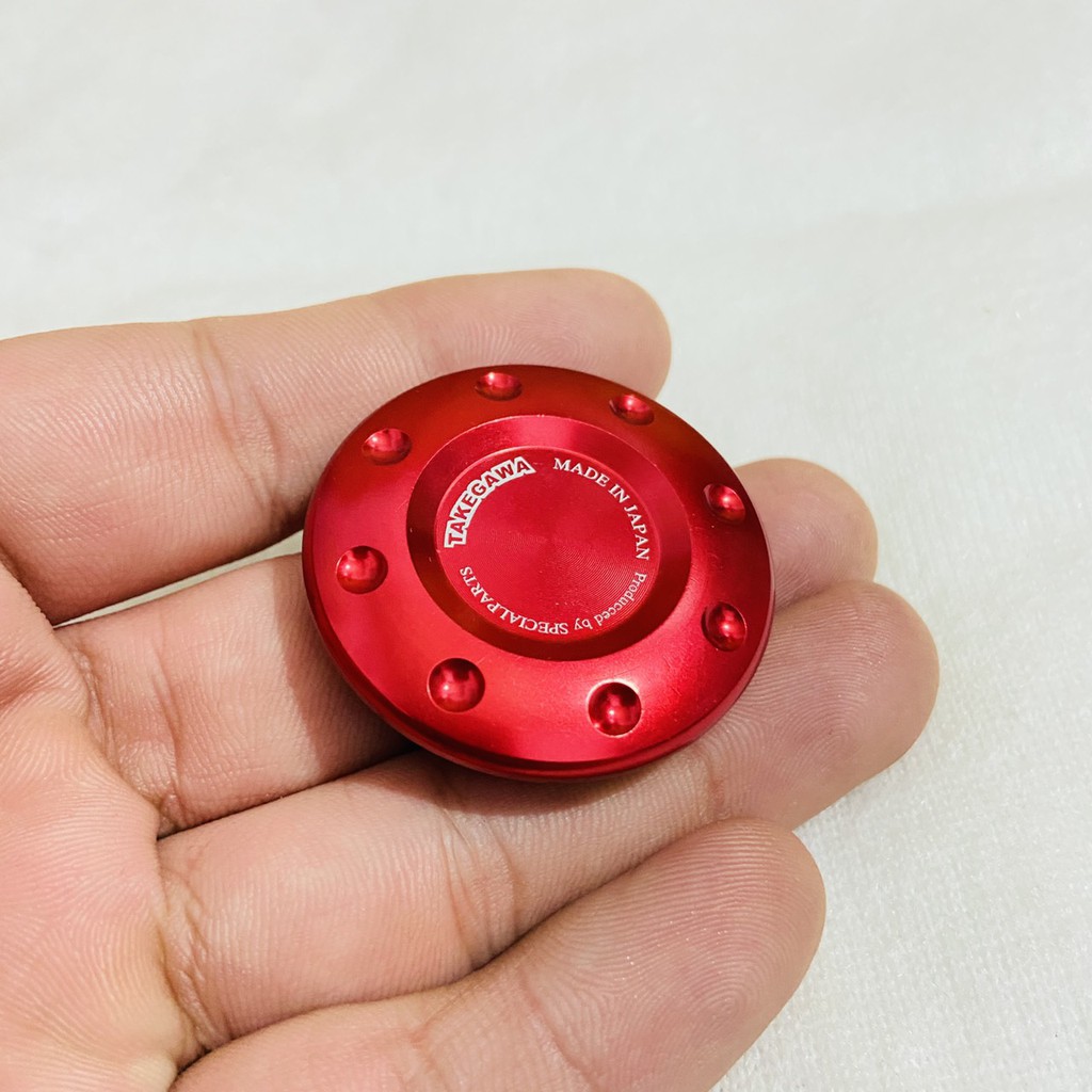 COMBO ỐC MÂM LỬA, NẮP NHỚT NHÔM TAKEGAWA SIÊU ĐẸP CHO CÁC DÒNG XE HONDA