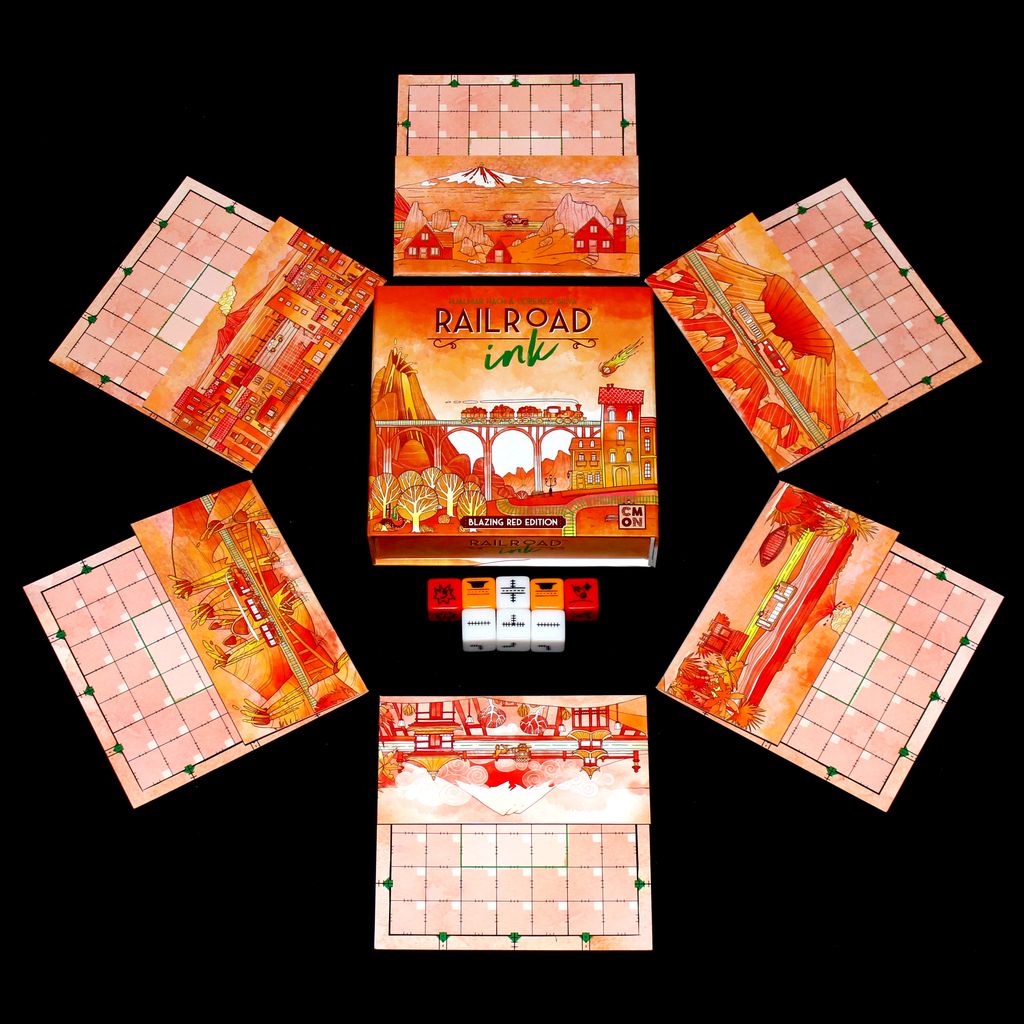 Railroad Ink: Blazing Red Edition - Trò Chơi Board Game