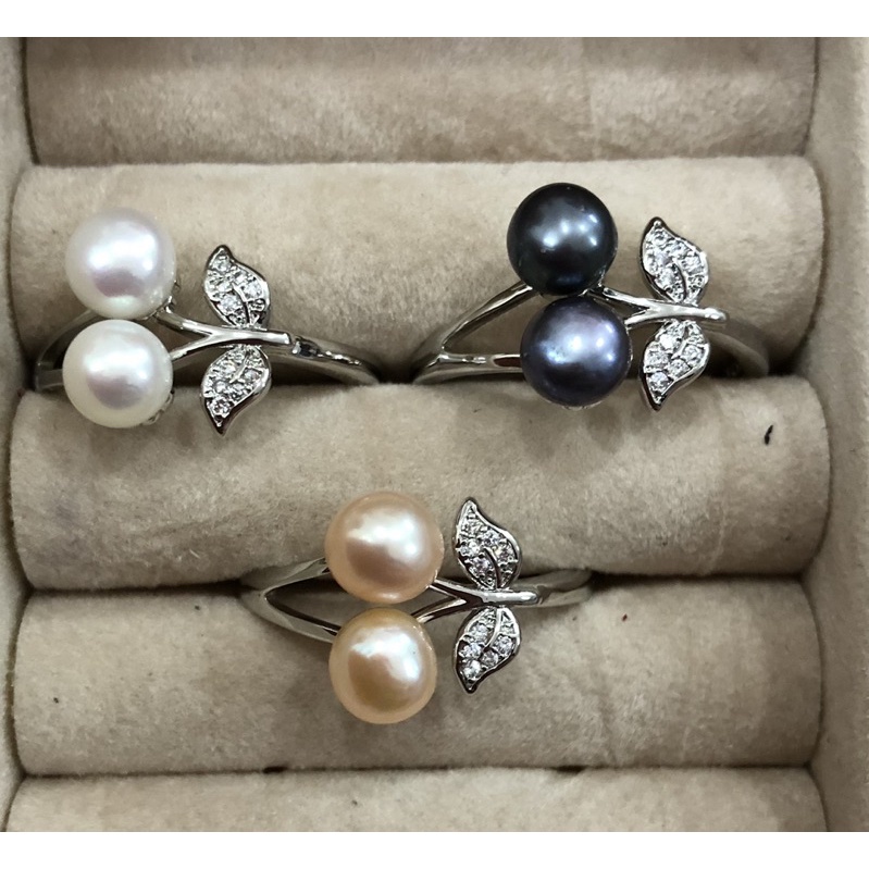 Nhẫn Bạc S925 Hình Cherry Đính Hạt nhỏ - NT02 - Ngọc Trai Trường Thịnh