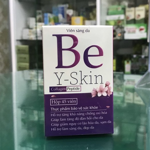 Be Y – Skin - Viên sáng da hỗ trợ giúp làm đẹp da, giúp da trắng sáng mịn màng, giảm nguy cơ lão hoá da (Lọ 45v)