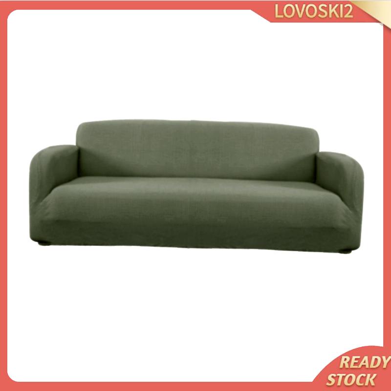 Vỏ Bọc Ghế Sofa Chống Trượt Thoáng Khí Chất Liệu Polyester Mềm Co Giãn Màu Trơn Lovoski2