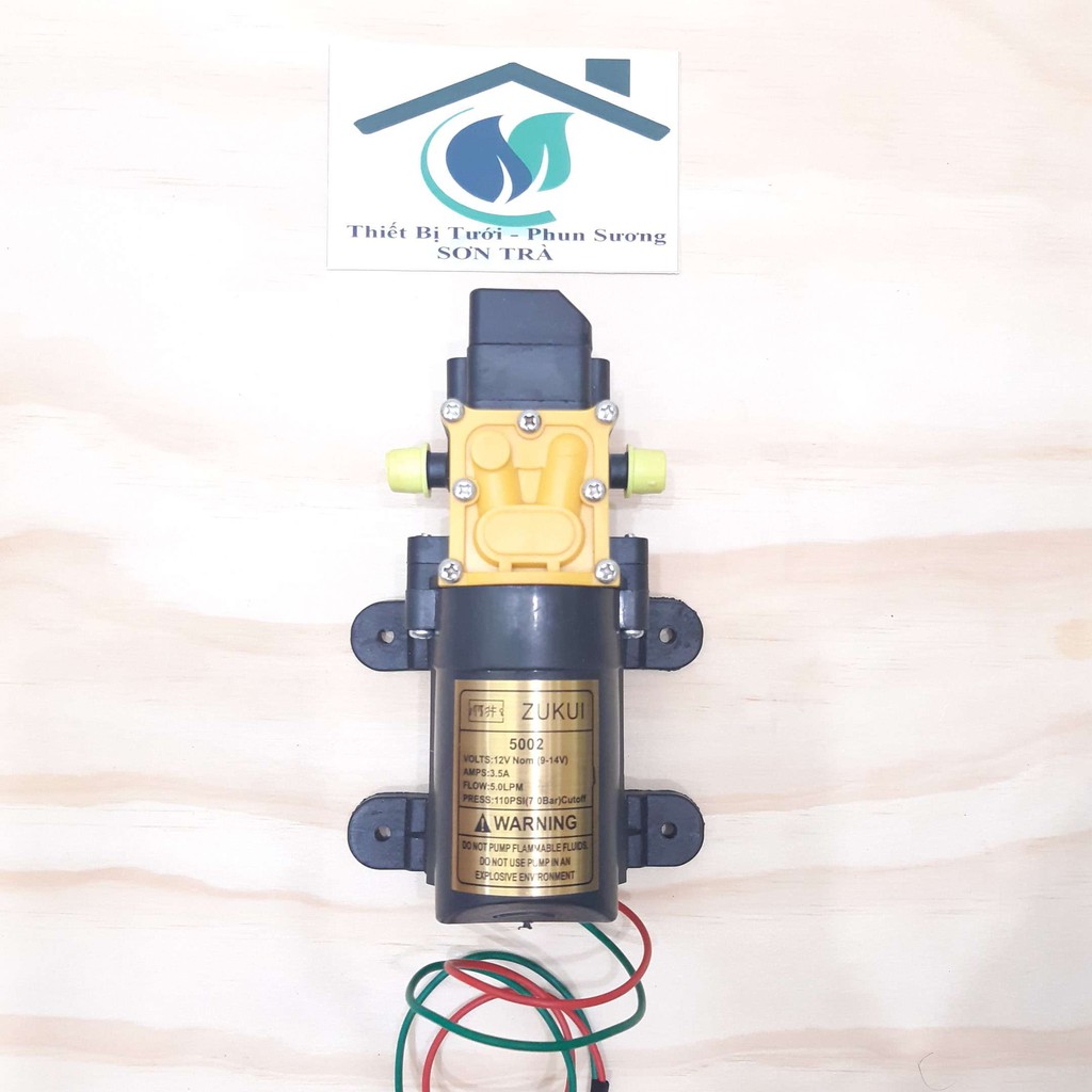 Bơm đơn mini ZUKUI - OSAKA 12V 3.5A- tự ngắt khi khóa nước-tưới rau,tăng áp máy giặt, máy nước nóng