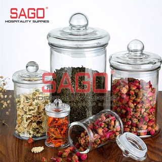 Hũ thủy tinh trụ / lục giác nắp thủy tinh từ 260ml đến 3000ml , thủy tinh cao cấp