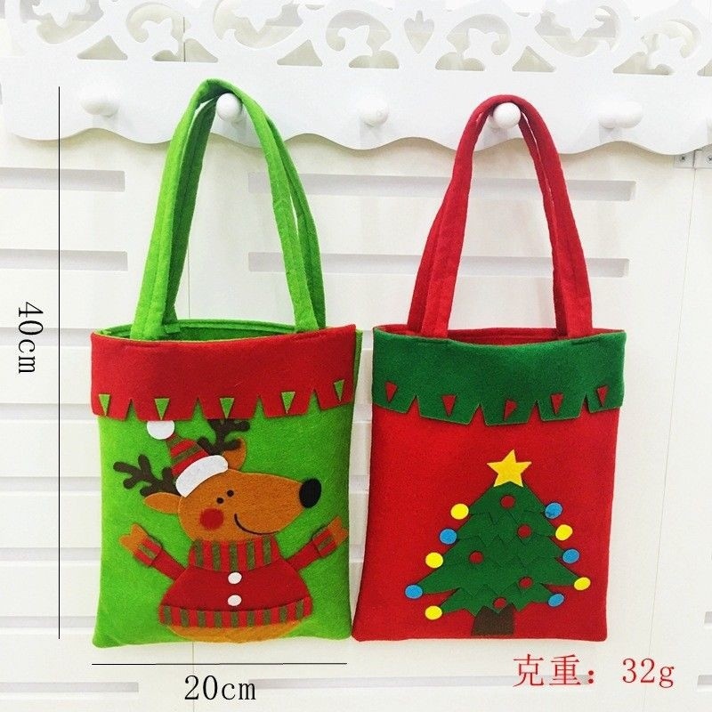 Christmas Santa Claus Snowmen Gift Candy Bag Children Storage Bag