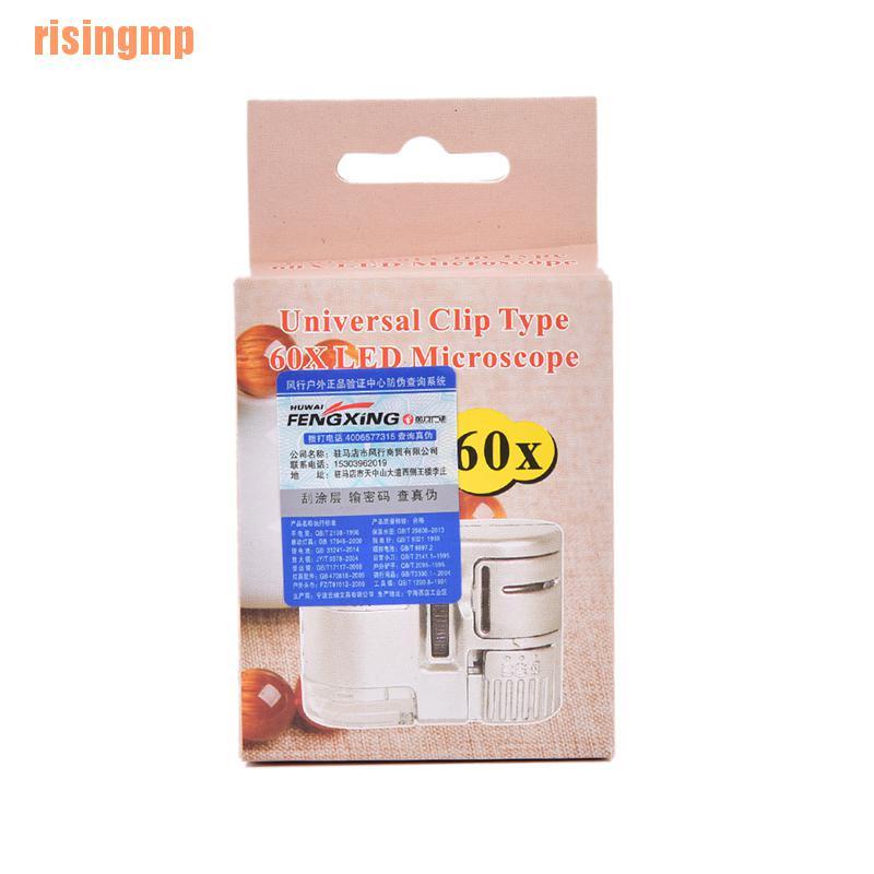 Kính hiển vi mini phóng to đến 60 lần có đèn LED UV tiện lợi