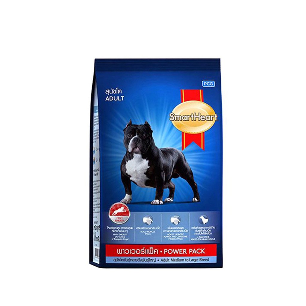 Thức ăn hạt cho Chó phát triễn cơ SmartHeart Power Pack Adult 3kg