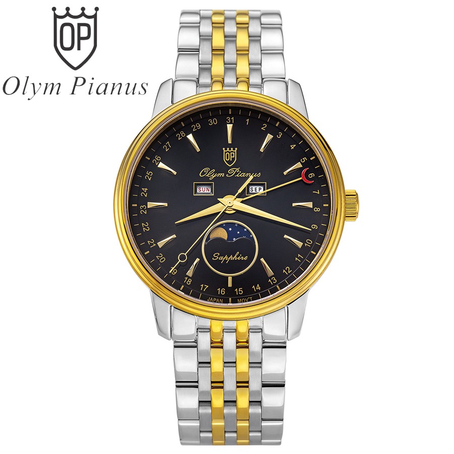 Đồng hồ nam dây kim loại Olym Pianus OP5738-80MSK đen