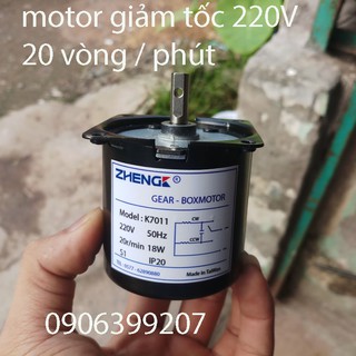 motor giảm tốc 220v - motor giảm tốc 220v 18w 20rpm