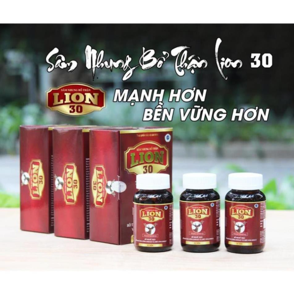 Giảm Tiểu Đêm, Tiểu Nhiều Lần 👍 CHÍNH HÃNG👍  Tăng cường sinh lý nam- Sâm Nhung Bổ Thận Lion 30 (Lọ 30v)