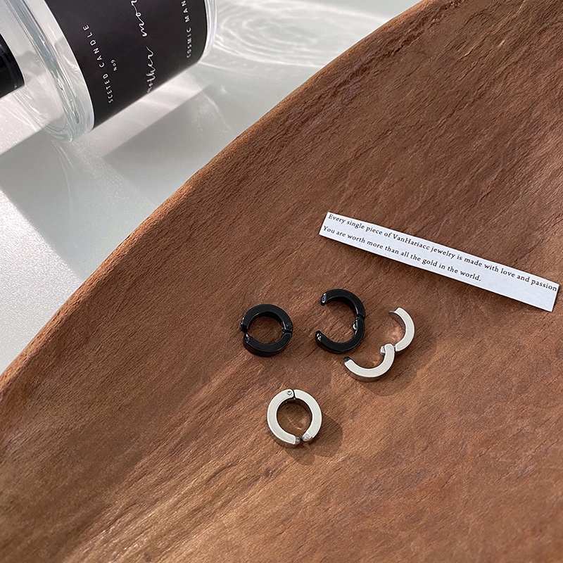 Khuyên Xỏ Lỗ Tai Bằng Thép Titan Phong Cách Hip Hop Đường Phố Cho Nam Và Nữ