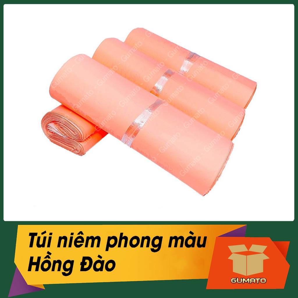 Túi gói hàng niêm phong màu Hồng Đào, hàng có sẵn nhiều size