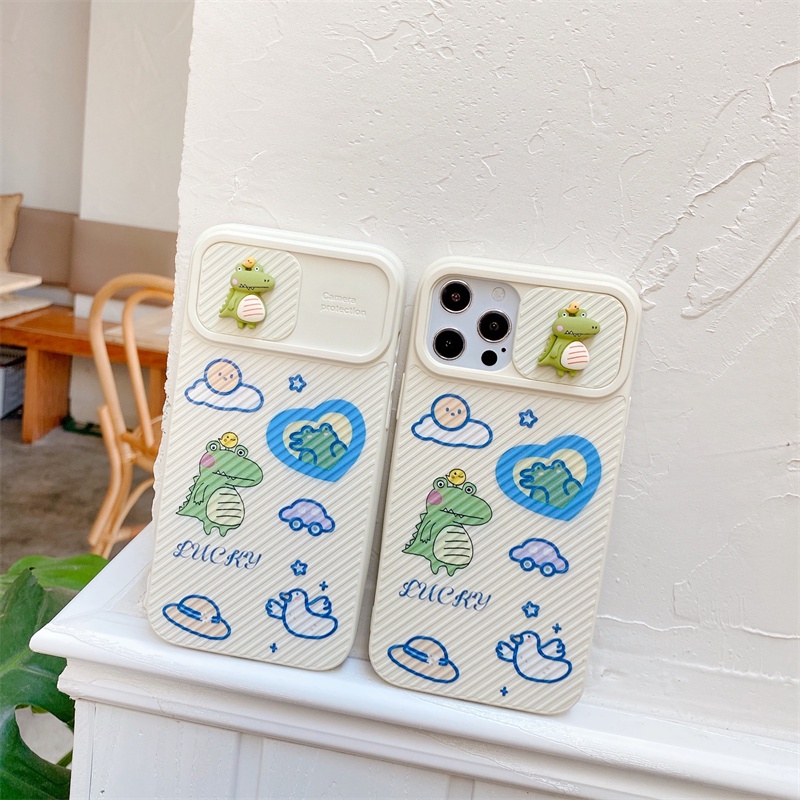 Ốp Điện Thoại Silicon Dẻo Họa Tiết Hoạt Hình Khủng Long Nhỏ Dễ Thương Chống Sốc Cho iPhone 11 12 Pro Max X XS XR XSMAX