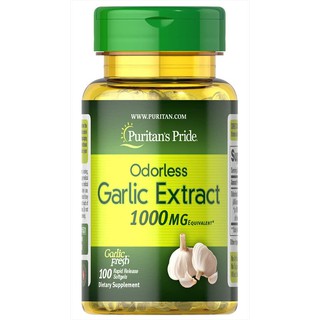 Viên uống dầu tỏi tăng cường miễn dịch, giảm cholesterol, tốt cho tim mạch Puritan's Pride Garlic Oil 1000mg 100 viên