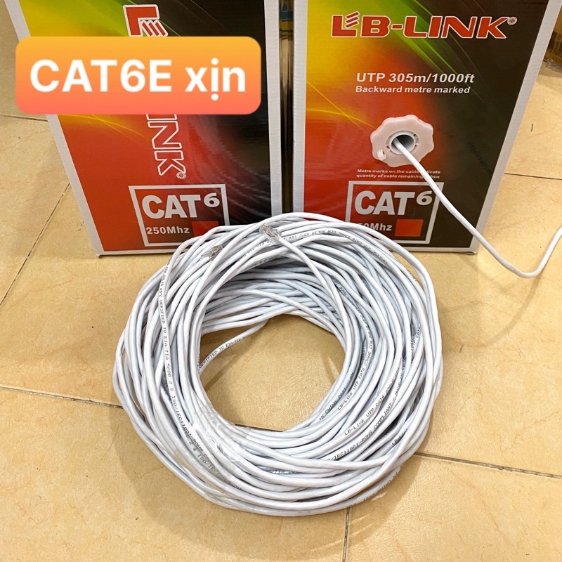 Dây mạng lan bấm sẵn 2 đầu cat6 ngoài trời 10m 15m 20m 25m 30m 35m 40m 45m 50m LB-Link chính hãng- Z_WiFi