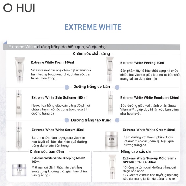 [ GIÁ HUỶ DIỆT ] Kem dưỡng trắng da Ohui Extreme White Cream 1ml