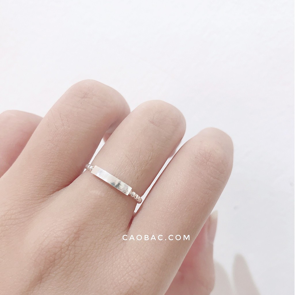 NHẪN BASIC BẠC TA☘FREESHIP☘Nhẫn khắc chữ