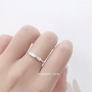Nhẫn basic bạc ta☘freeship☘nhẫn khắc chữ