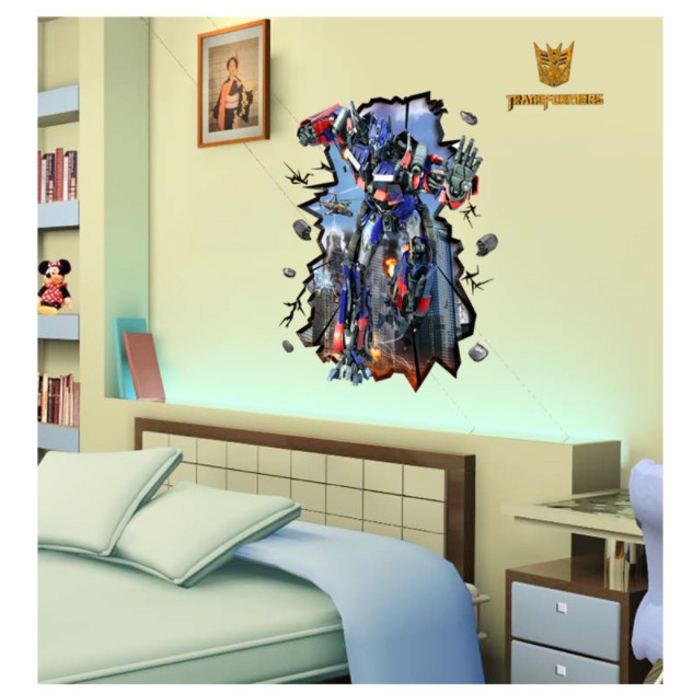 Decal trang trí tường RoBot transformer 01