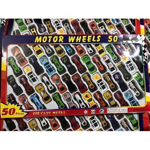 Bộ 50 ô tô đồ chơi xe đua motor wheels cho bé thỏa chí vui học _Giá Gốc