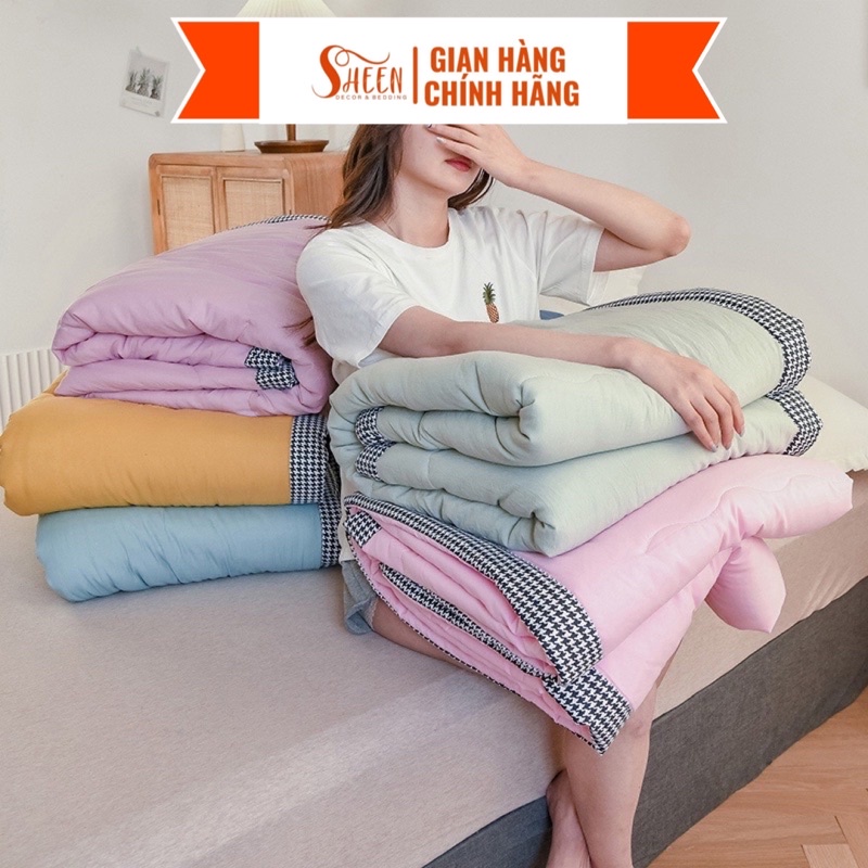 Chăn hè Zara đũi cotton nhập khẩu,chăn mềm 4 mùa cao cấp