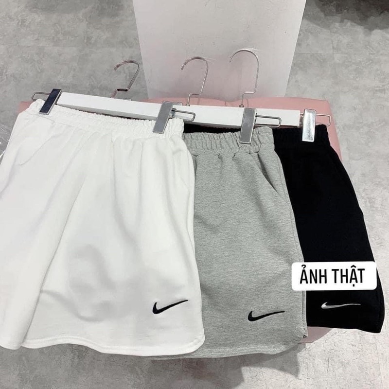 SIÊU HOT] Quần Đùi Thể Thao Nữ Thêu Phẩy 🌸Short Thun Ngắn Dáng Rộng Cạp Chun, Sooc Mặc Nhà Phong Cách Hàn Quốc | BigBuy360 - bigbuy360.vn