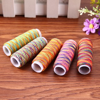 5pcs Rainbow Color Sewing Thread Hand Quilting Embroidery Sewing Thread