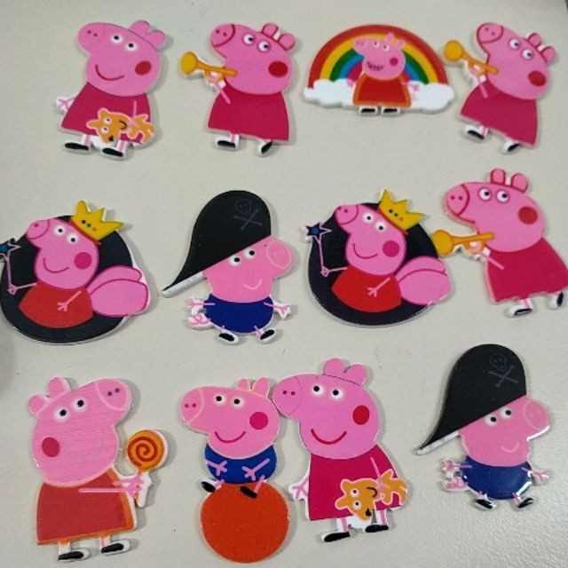 10 Miếng patch nhựa hình heo peppa