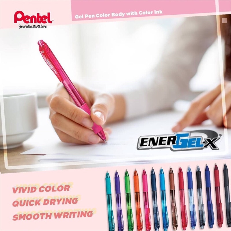 Bút ký Pentel mực Gel dạng bấm BLN105