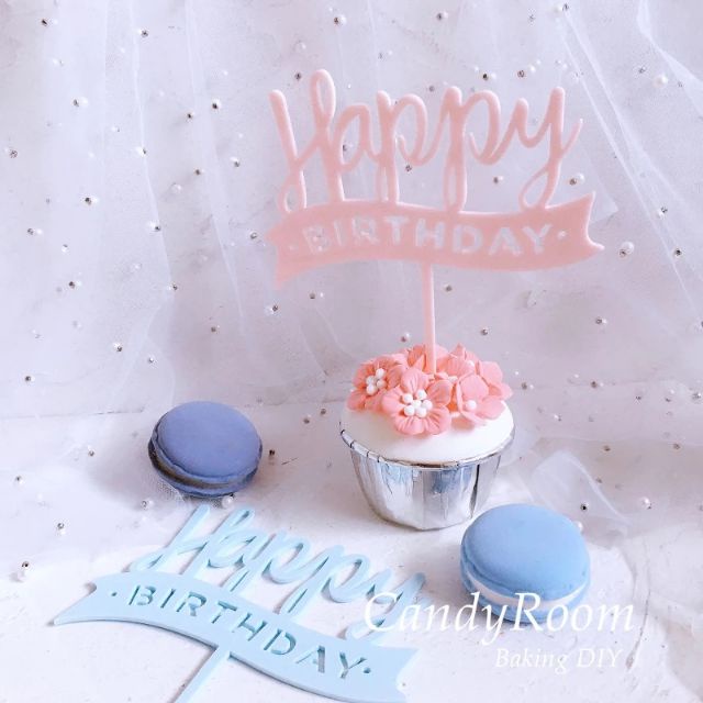 Set 10 Phụ Kiện Trang Trí Bánh Kem Bằng acrylic Chất Lượng Cao