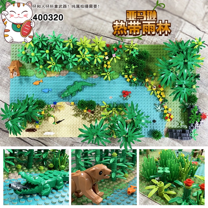 Rừng Mưa Nhiệt Đới Siêu Đẹp Đồ Chơi Ghép Hình Lắp Ghép Thông Minh Lego MOC DIY