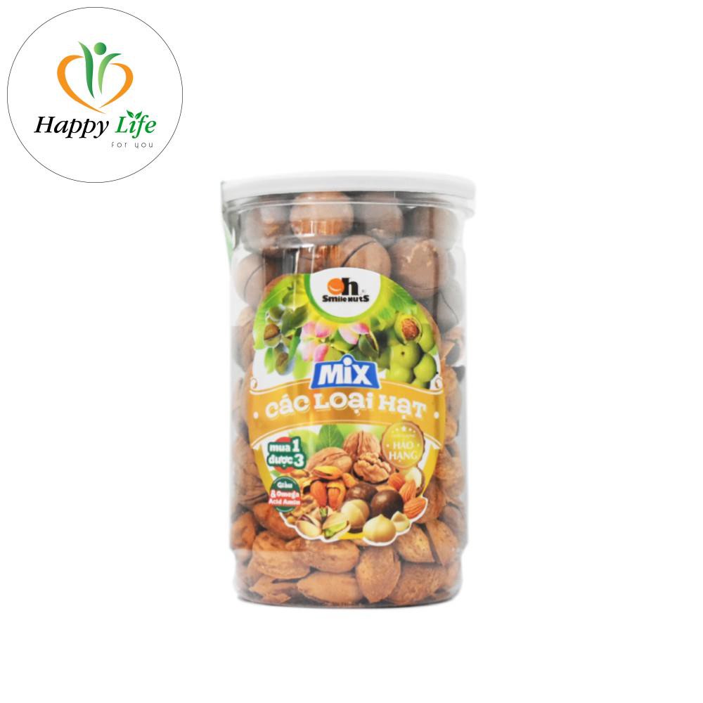 MIX 3 LOẠI HẠT MACCA - ÓC CHÓ - HẠNH NHÂN RANG BƠ Hộp 400g