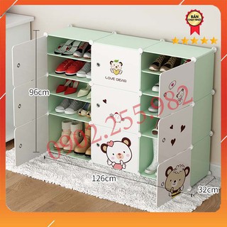 [NHIỀU MÀU] - TỦ NHỰA ĐỰNG GIÀY DÉP KIỂU MỚI 3 Ô ĐỂ BOOT+12 Ô ĐỂ GIẦY/DÉP Ô (chia ô)