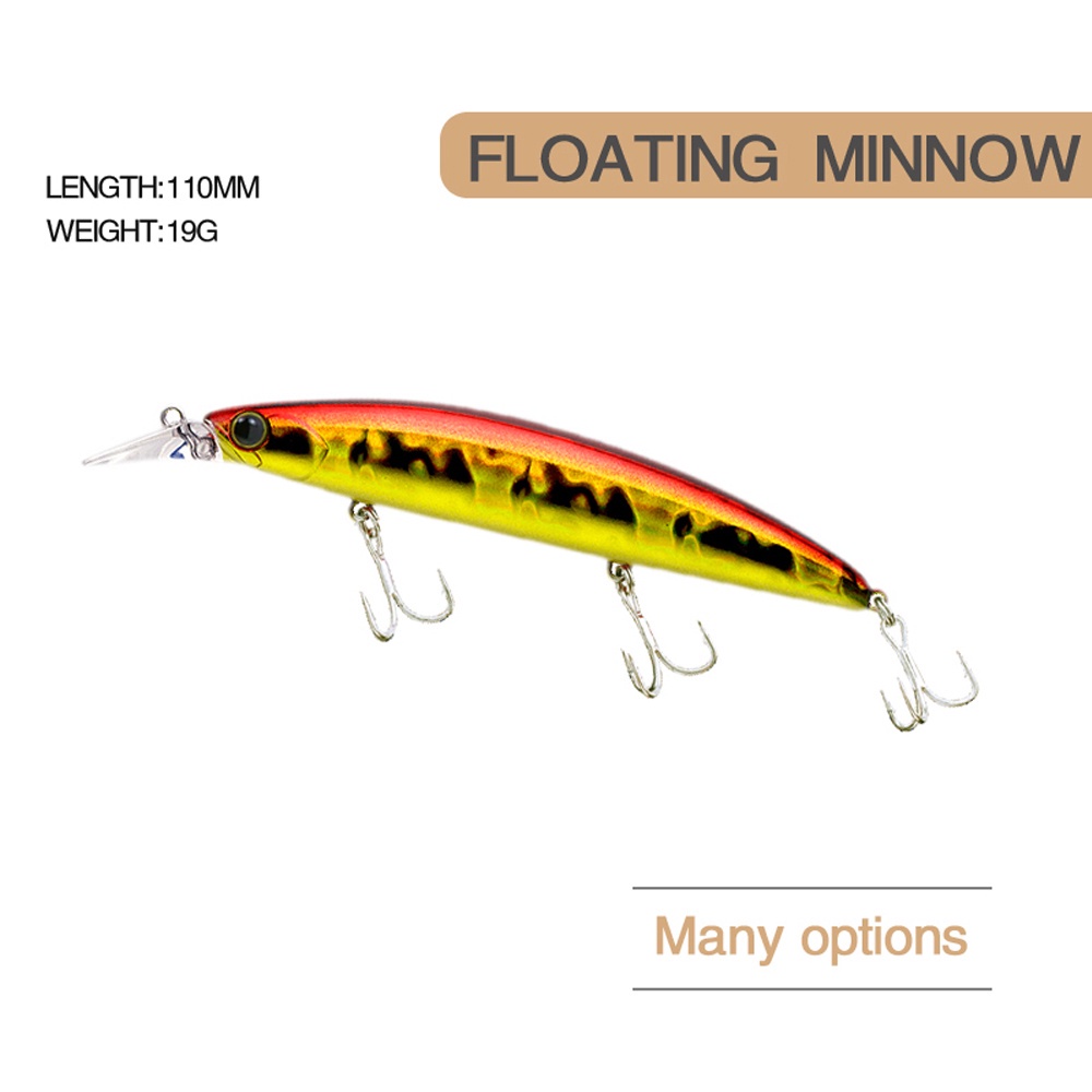 Mồi Câu Cá Giả Dạ Quang Cứng 110mm 19g Chuyên Nghiệp