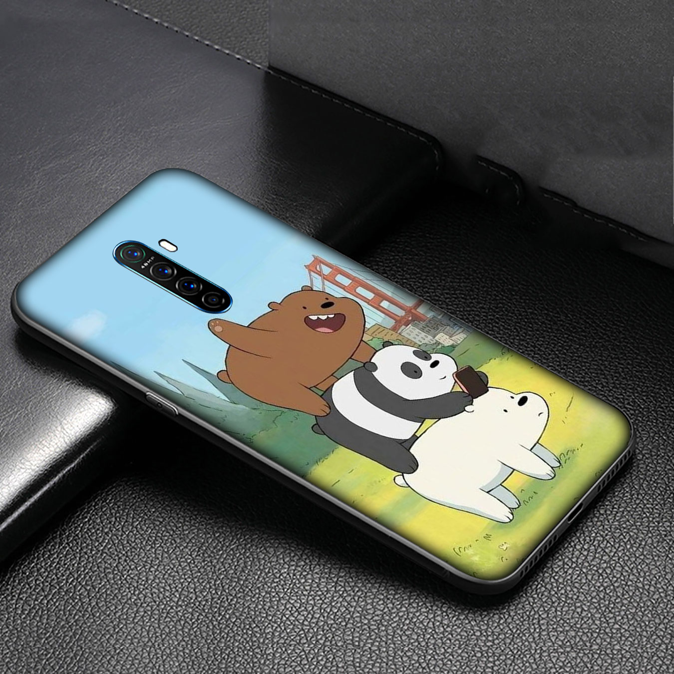 Ốp điện thoại silicon hình We Bare Bear cho Samsung Galaxy Note 20 Ultra Note 10 Plus Lite 8 9 S7 Edge M27