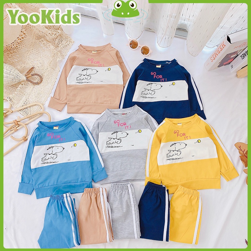 Bộ Dài Tay Cho Bé -SALE- Bộ Dài Tay Bé Trai Bé Gái YOOKIDS Chất Cotton Thấm Hút Mô Hôi &amp; Co Giãn 4 Chiều 10 - 22kg