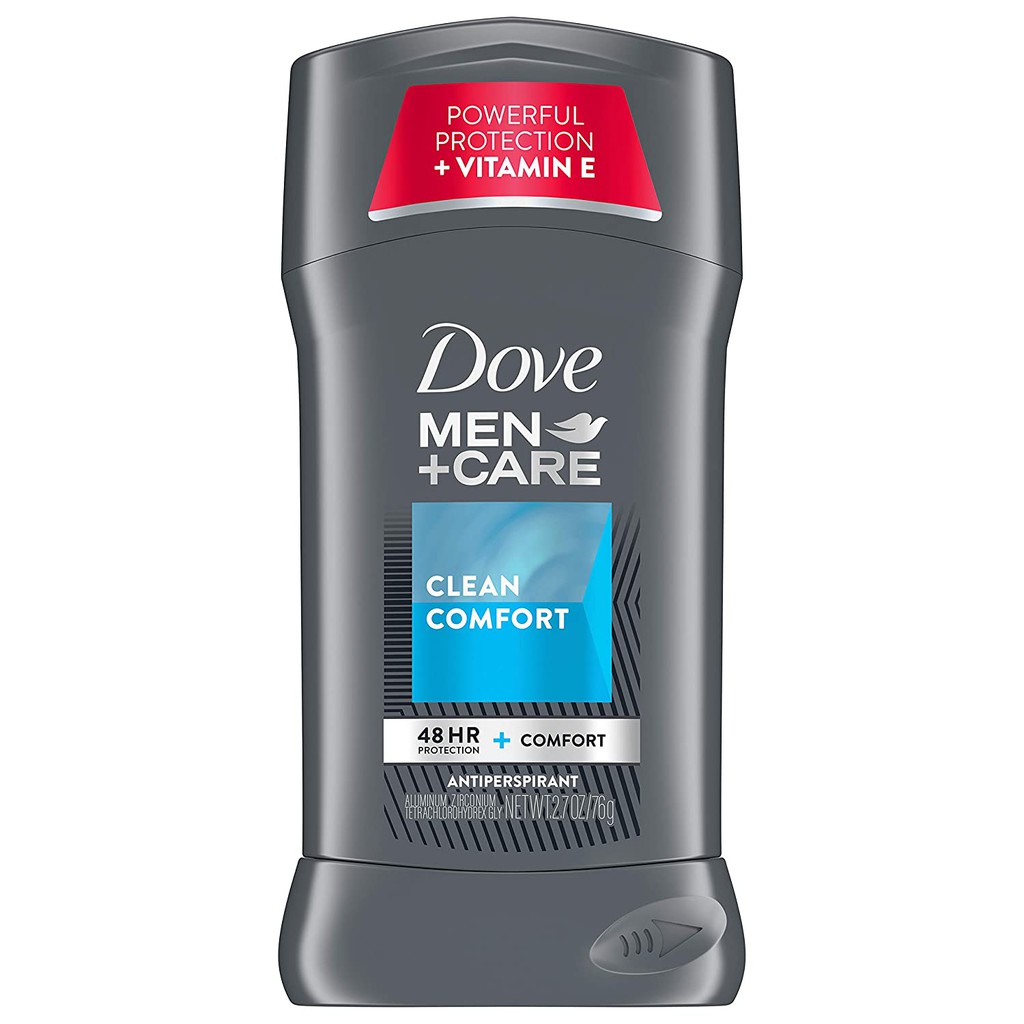 Lăn khử mùi nam dạng sáp Dove Men+Care Non-Irritant Antiperspirant Clean Comfort 76g (Mỹ)