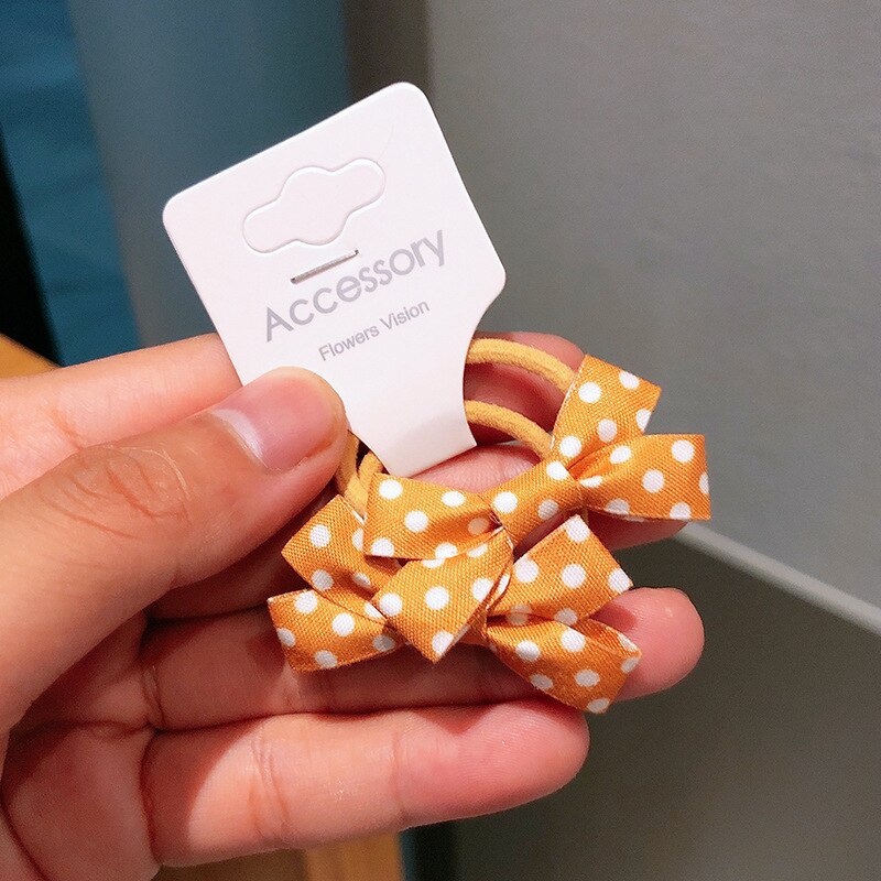 Set 2 dây cột tóc họa tiết hoạt hình xinh xắn cho bé gái