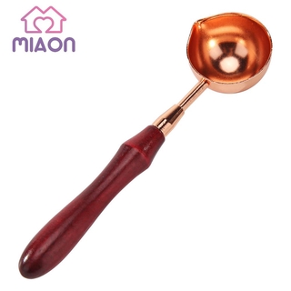 Sáp Wax Sealing Melting Spoon Retro Wooden Handle Spoon for Wax Seal Stamps