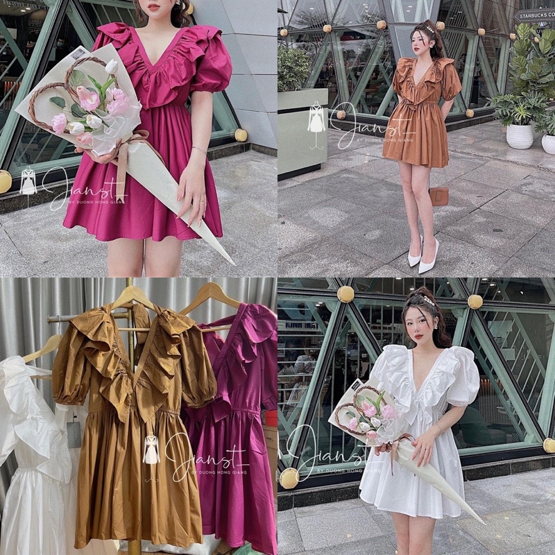 Váy babydoll cột nơ