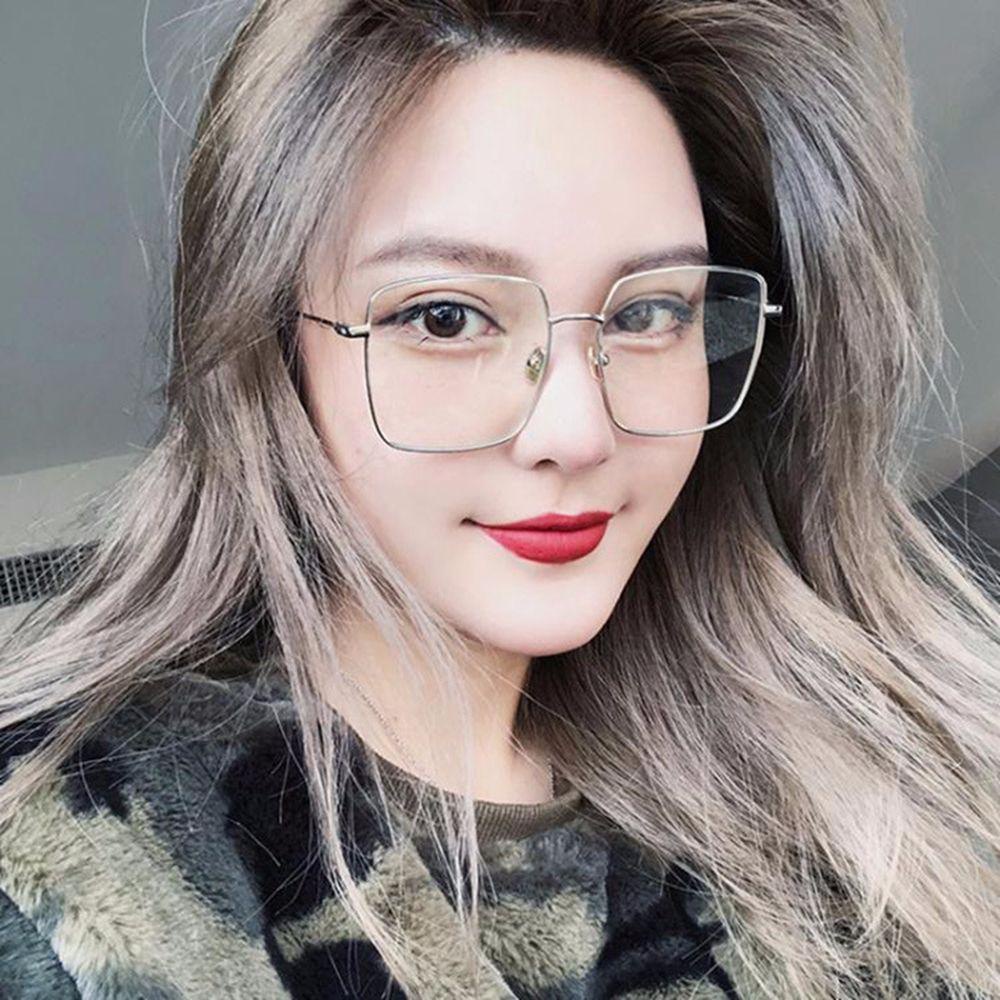 IVORY Mắt Kính Gọng Hình Học Phẳng Siêu Nhẹ Chống Ánh Sáng Xanh Phong Cách Hàn Quốc Cổ Điển Thời Trang Cho Nam Và Nữ