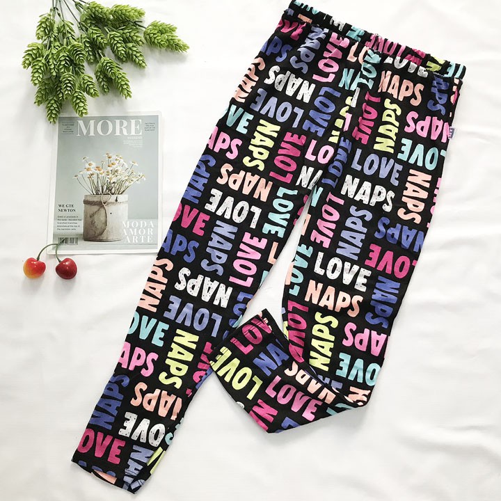 Quần legging dài bé gái từ 24- 44kg thun cotton 4 chiều - QG36