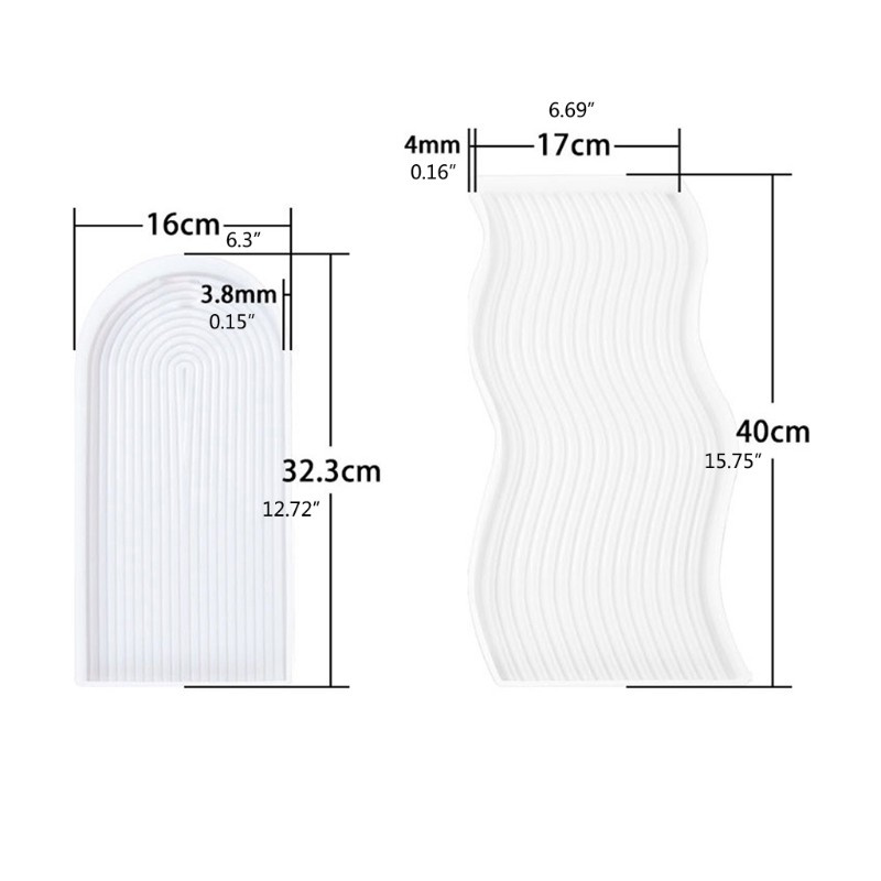 Khuôn silicone hình lượn sóng hỗ trợ làm trang sức