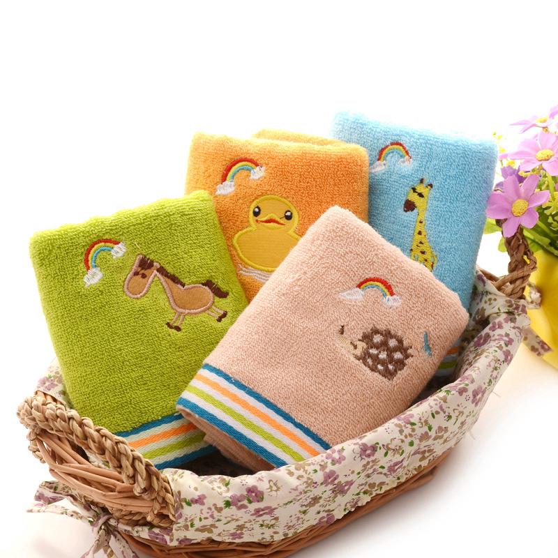 Khăn tắm cotton thêu hình động vật dễ thương