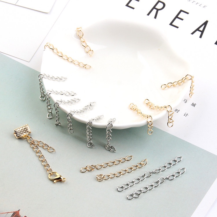 Set 50 chuỗi mở rộng bằng kim loại dùng làm trang sức DIY