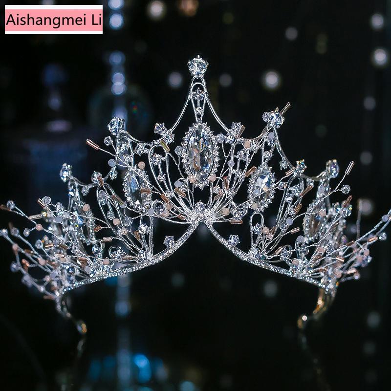 Cài Tóc Hình Vương Miện Đính Đá Sang Trọng Cho Cô Dâu