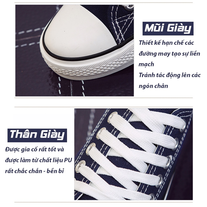 Giày thể thao nữ TFUN mã "KC-SPQ", giày vải sneaker chất liệu vải thoáng khí đế cao tone dáng phong cách cá tính cao cấp | BigBuy360 - bigbuy360.vn