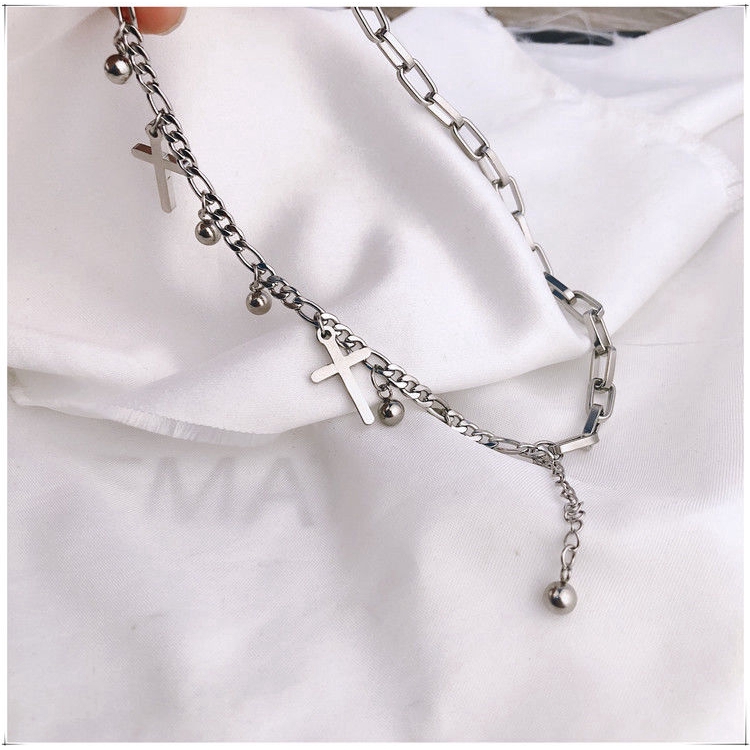 Vòng Tay Hai Lớp Mặt Thánh Giá Thời Trang Cá Tính