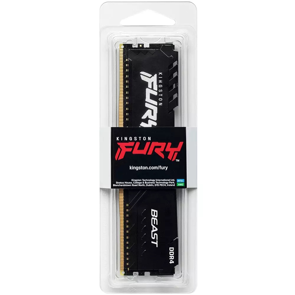 Ram PC Kingston Fury Beast Black 16GB 2666MHz DDR4 KF426C16BB1/16