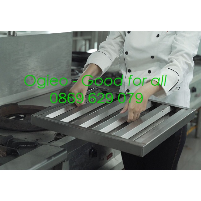 Phin lọc mỡ inox 201, chụp thu mỡ