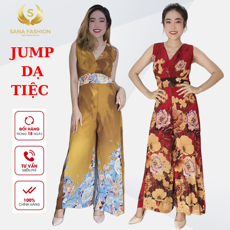 Jumpsuit nữ, jum dài ống rộng cổ đắp tay sát nách, đồ bay phụ nữ chất voan hàn bông chân cao cấp